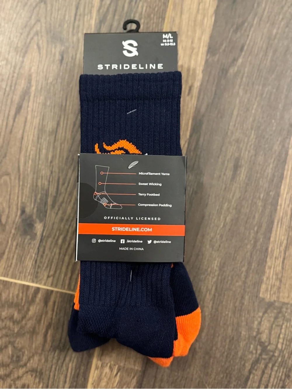Denver Broncos Country Crew Socks - Orange/Blue